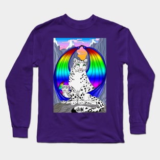 Snow Leopards with wings Long Sleeve T-Shirt